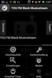 Screenshot: Radio-App im Test: Audials - Radio + Musik Sync - Optionen